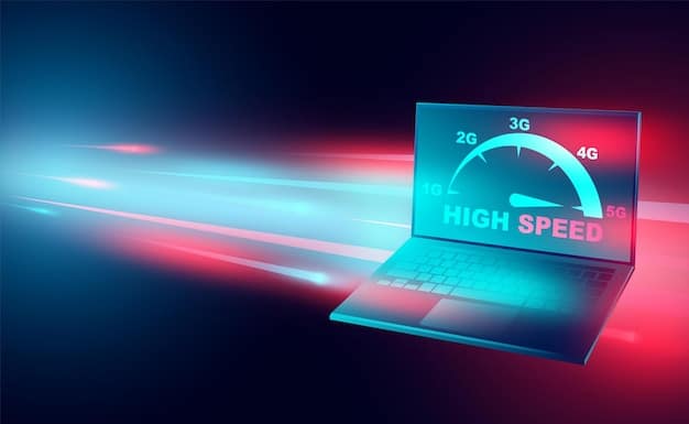 A speed test result showing download and upload speeds, with a focus on highlighting whether the download speed meets the minimum requirements for 4K streaming.