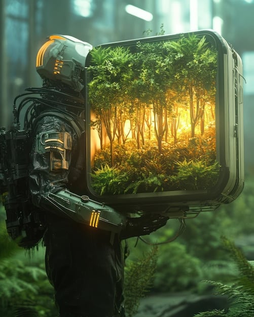 An illustration showing an AI system generating a movie trailer based on a script and dataset. The image highlights the potential of AI in content creation and editing.