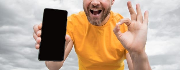 A person shielding their eyes from a bright smartphone screen displaying spoiler alerts, with hands raised defensively.