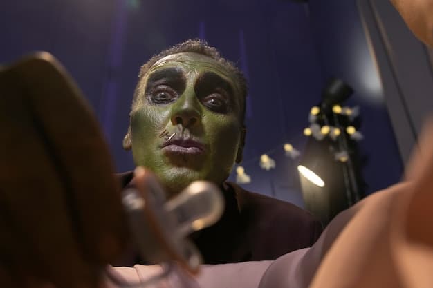 A close up shot of [Character A]'s face during a pivotal dialogue scene, showing a mix of determination and vulnerability. Soft lighting and shallow depth of field focus attention on the character's emotional state.