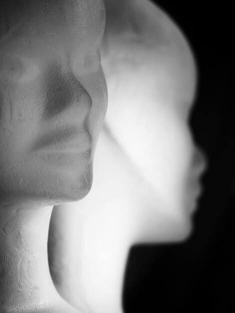 A close-up shot of the main antagonist, their face shadowed and displaying a subtle smirk, hinting at their manipulative nature and calculated plans.