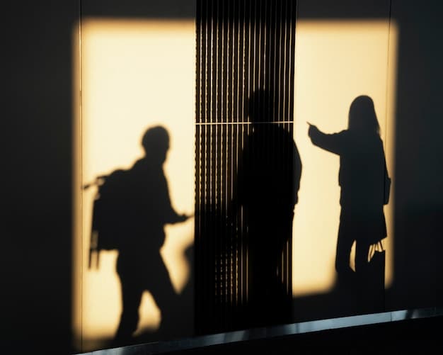 A shadowy figure standing in a dimly lit room, suggesting a clandestine meeting or a hidden agenda.