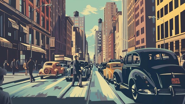 A bustling street scene in New York City, showcasing iconic yellow taxis and towering skyscrapers, capturing the essence of the locations used in 