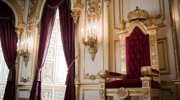 A grand hall of a stately English home, adorned with portraits and ornate furniture, evoking the atmosphere of Buckingham Palace as depicted in 