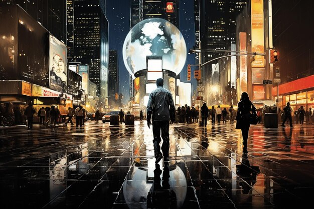 A bustling marketplace on a remote planet within the Empire, showcasing the diverse population and the visible signs of societal decay. The image should convey the disparity between the opulent core worlds and the struggling outer territories.