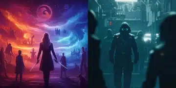 Dynamic visual comparing fan theories and actual spoilers for popular franchises in 2026, highlighting their distinct impacts on audience engagement.