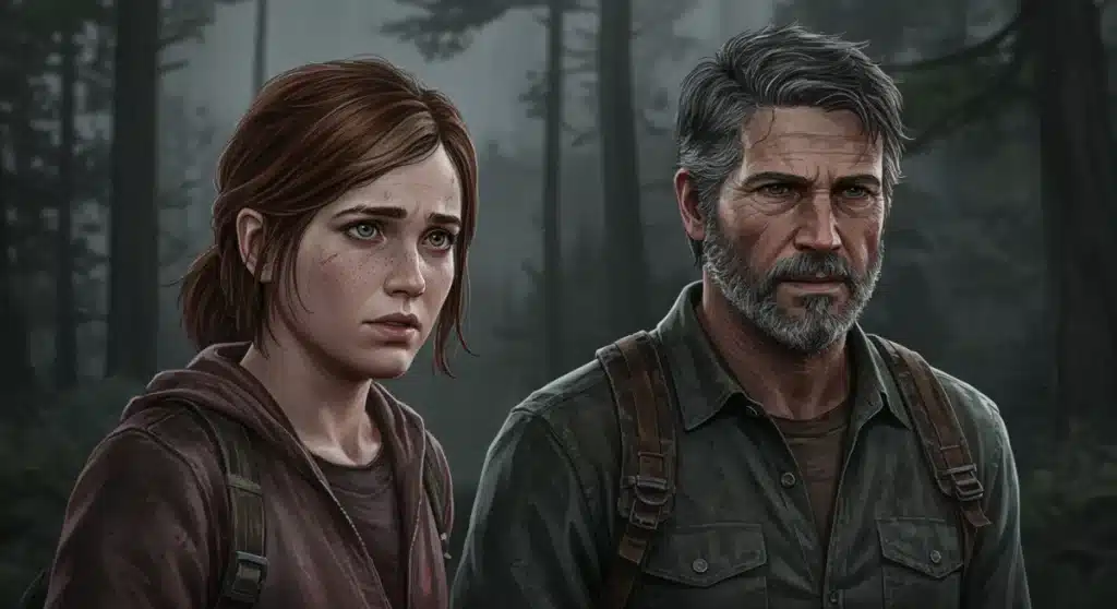 Joel and Ellie facing an ominous future in The Last of Us Season 2