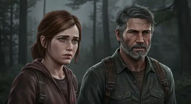 Joel and Ellie facing an ominous future in The Last of Us Season 2