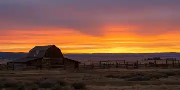 Yellowstone ranch at dusk, symbolizing the series' dramatic conclusion