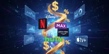 Illustration of streaming service logos bundled together offering savings, representing subscription bundle strategies.