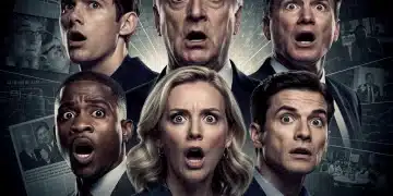 Collage of surprised TV series characters reacting to shocking plot twists.