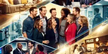 Dynamic collage of diverse actors from popular TV series showcasing strong ensemble cast power and collaboration.