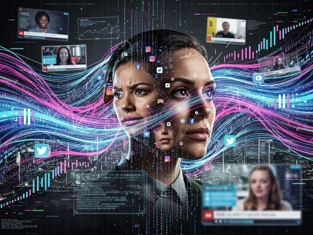 Abstract depiction of technology's influence on society, a key theme in 2026 series