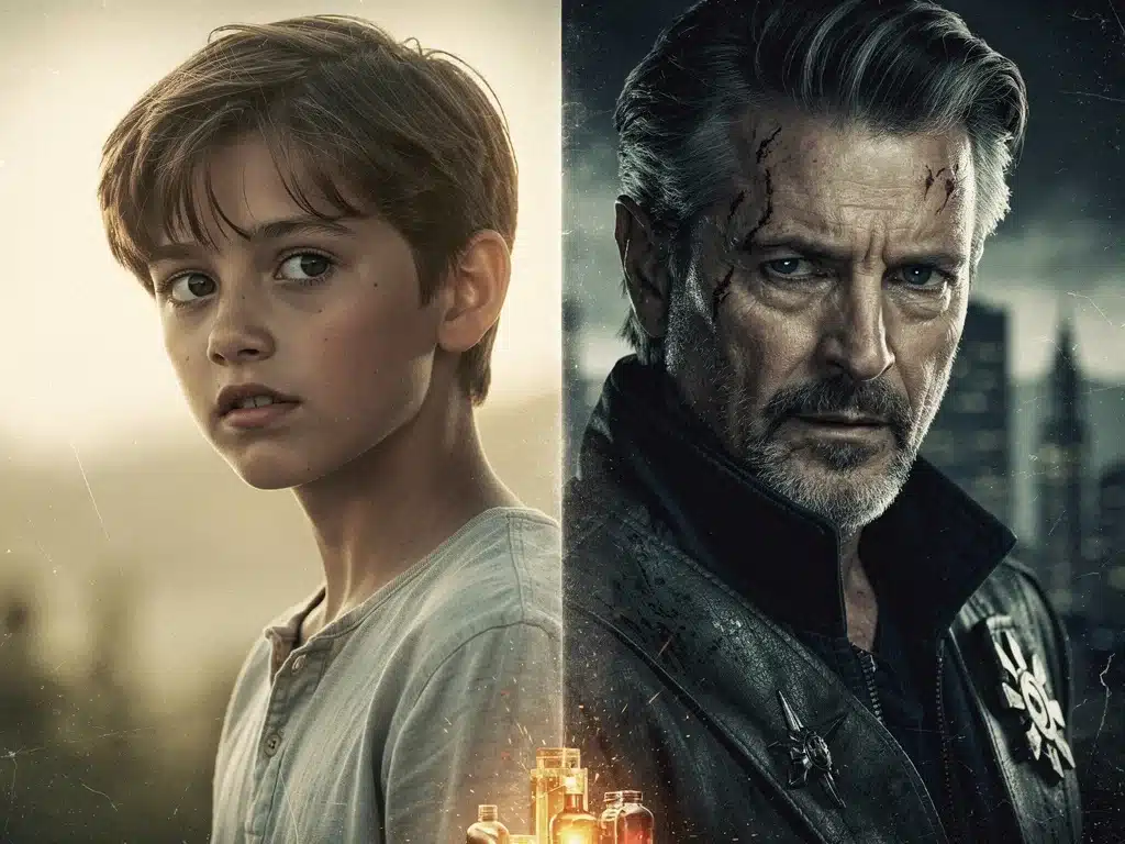 Dramatic transformation of a main character across seasons in a popular television series.