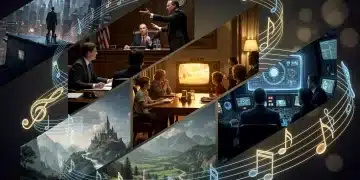 Dynamic montage illustrating how music elevates storytelling in popular TV series.