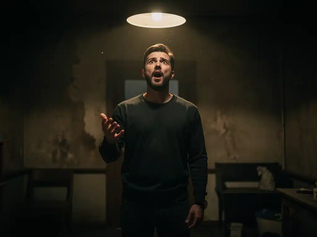 Character delivering a powerful monologue in a series premiere.